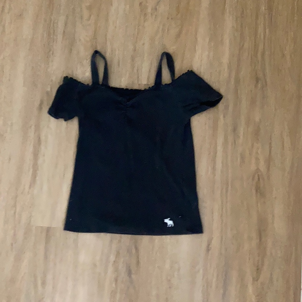 Abercrombie kids off the shoulders top navy 11/12